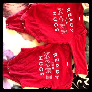 Valentines Day Twin Onesies